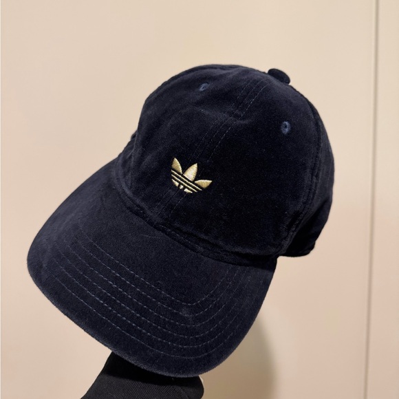 adidas Originals Accessories - Adidas Originals Velvet Baseball Cap • Gold Trefoil